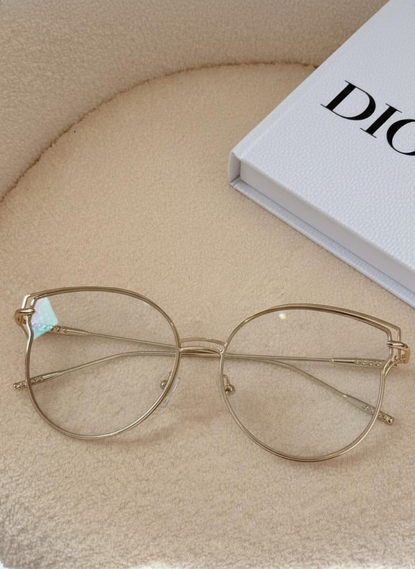 عینک دیور گربه ای فریم طلایی